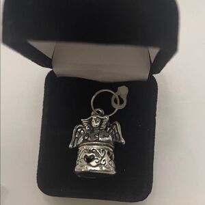 Guardian Angel silver Bell Charm (prayer box)